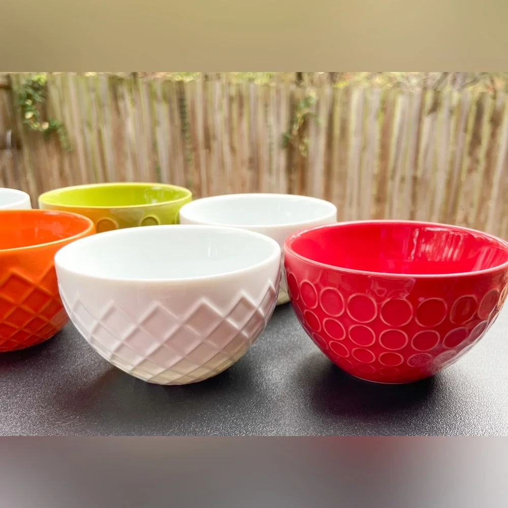 6 Cordon Bleu Small Sauce Bowls Colorful Ceramic Bowl Set BIA Cookware Bakeware